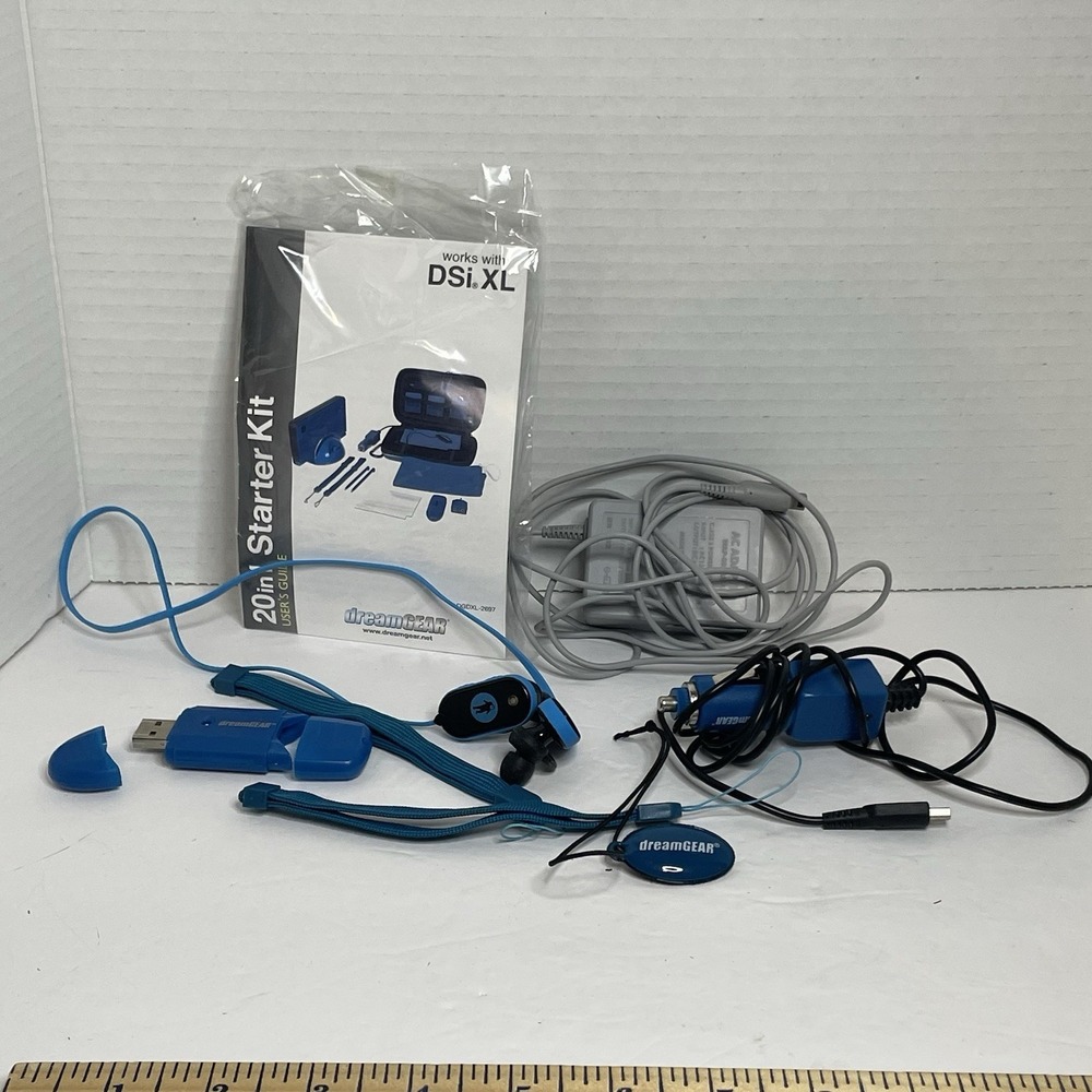 Nintendo DS Dream Gear Parts Of Starter Kit Stylus Car Charger SD Reader Ear Bud